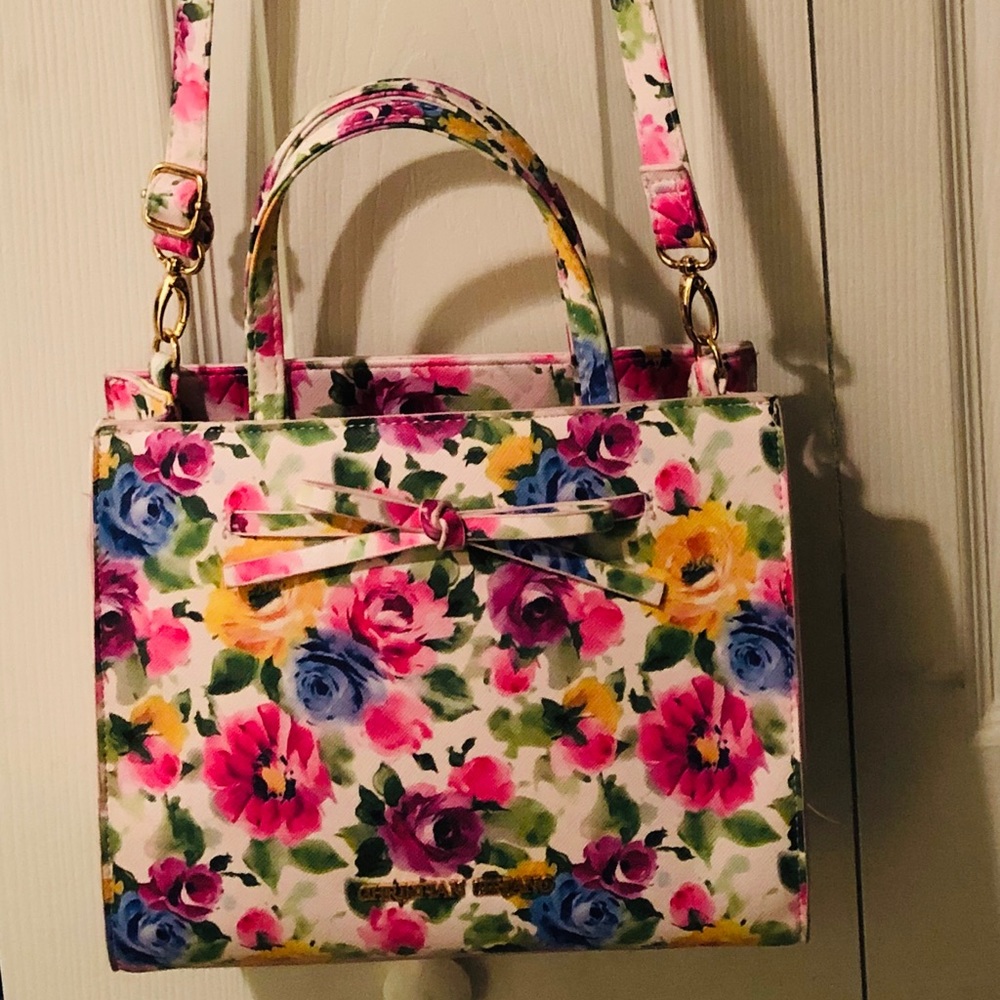 Christian Siriano floral bag